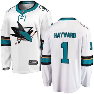 Breakaway Fanatics Branded Youth Brian Hayward White Away Jersey - NHL San Jose Sharks