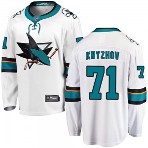 Breakaway Fanatics Branded Youth Nikolai Knyzhov White Away Jersey - NHL San Jose Sharks