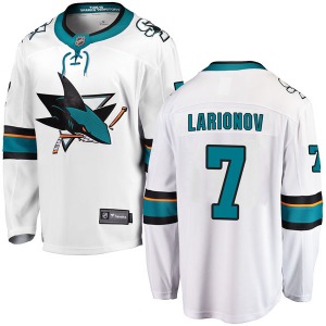 Breakaway Fanatics Branded Youth Igor Larionov White Away Jersey - NHL San Jose Sharks