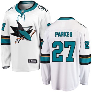 Breakaway Fanatics Branded Youth Scott Parker White Away Jersey - NHL San Jose Sharks