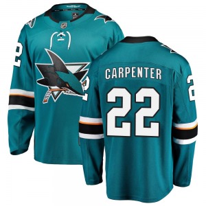 Breakaway Fanatics Branded Youth Ryan Carpenter Teal Home Jersey - NHL San Jose Sharks