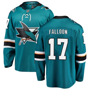 Breakaway Fanatics Branded Youth Pat Falloon Teal Home Jersey - NHL San Jose Sharks