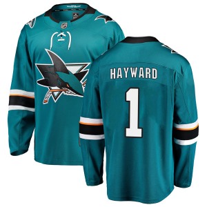 Breakaway Fanatics Branded Youth Brian Hayward Teal Home Jersey - NHL San Jose Sharks