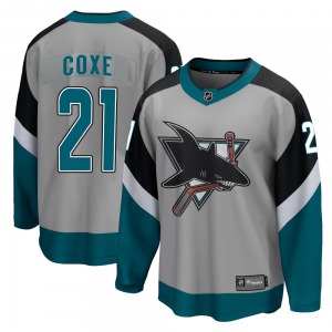 Breakaway Fanatics Branded Youth Craig Coxe Gray 2020/21 Special Edition Jersey - NHL San Jose Sharks