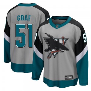 Breakaway Fanatics Branded Youth Collin Graf Gray 2020/21 Special Edition Jersey - NHL San Jose Sharks