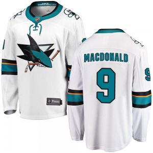 Breakaway Fanatics Branded Adult Jacob MacDonald White Away Jersey - NHL San Jose Sharks