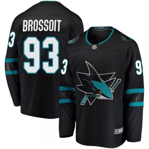 Breakaway Fanatics Branded Youth Laurent Brossoit Black Alternate Jersey - NHL San Jose Sharks