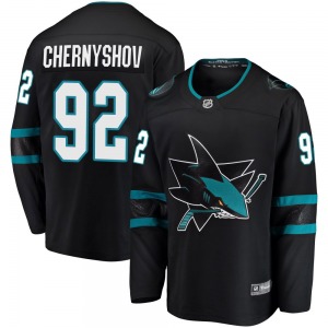 Breakaway Fanatics Branded Youth Igor Chernyshov Black Alternate Jersey - NHL San Jose Sharks