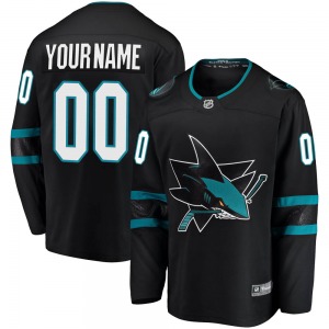Breakaway Fanatics Branded Youth Custom Black Custom Alternate Jersey - NHL San Jose Sharks