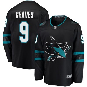 Breakaway Fanatics Branded Youth Adam Graves Black Alternate Jersey - NHL San Jose Sharks