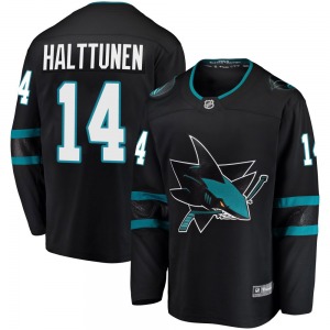 Breakaway Fanatics Branded Youth Kasper Halttunen Black Alternate Jersey - NHL San Jose Sharks