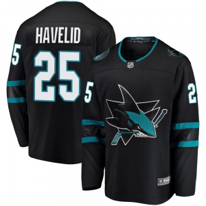 Breakaway Fanatics Branded Youth Mattias Havelid Black Alternate Jersey - NHL San Jose Sharks