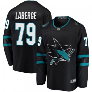 Breakaway Fanatics Branded Youth Samuel Laberge Black Alternate Jersey - NHL San Jose Sharks