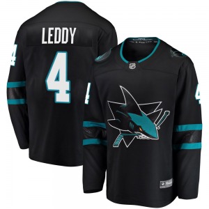 Breakaway Fanatics Branded Youth Nick Leddy Black Alternate Jersey - NHL San Jose Sharks