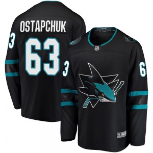 Breakaway Fanatics Branded Youth Zack Ostapchuk Black Alternate Jersey - NHL San Jose Sharks