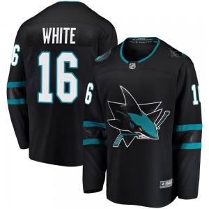 Breakaway Fanatics Branded Youth Colin White White Black Alternate Jersey - NHL San Jose Sharks