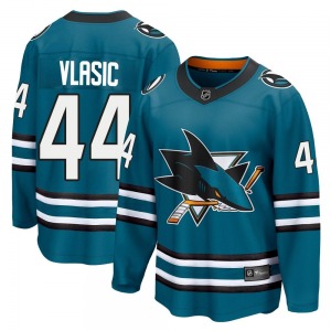 Breakaway Fanatics Branded Youth Marc-Edouard Vlasic Teal Home 2nd Jersey - NHL San Jose Sharks