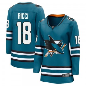 Breakaway Fanatics Branded Women's Mike Ricci Teal Home 2nd Jersey - NHL San Jose Sharks