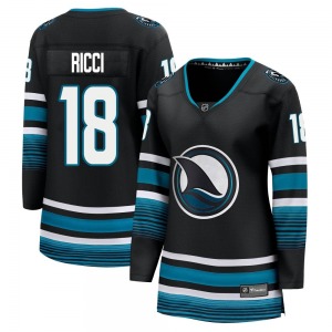 Premier Fanatics Branded Women's Mike Ricci Black Breakaway Alternate Jersey - NHL San Jose Sharks