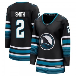 Premier Fanatics Branded Women's Will Smith Black Breakaway Alternate Jersey - NHL San Jose Sharks
