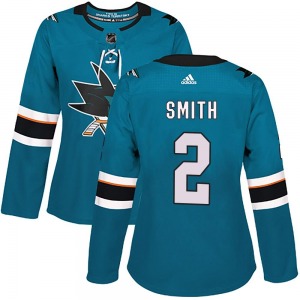 Authentic Adidas Women's Will Smith Teal Home Jersey - NHL San Jose Sharks