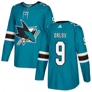 Authentic Adidas Youth Dmitry Orlov Teal Home Jersey - NHL San Jose Sharks