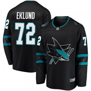 Breakaway Fanatics Branded Adult William Eklund Black Alternate Jersey - NHL San Jose Sharks