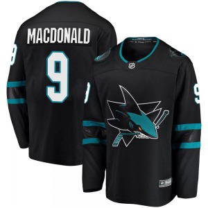 Breakaway Fanatics Branded Adult Jacob MacDonald Black Alternate Jersey - NHL San Jose Sharks