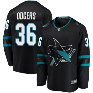 Breakaway Fanatics Branded Adult Jeff Odgers Black Alternate Jersey - NHL San Jose Sharks