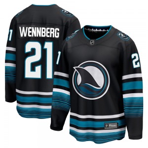 Premier Fanatics Branded Youth Alexander Wennberg Black Breakaway Alternate Jersey - NHL San Jose Sharks