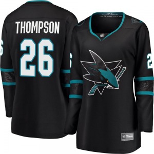 Breakaway Fanatics Branded Women's Jack Thompson Black Alternate Jersey - NHL San Jose Sharks