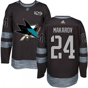 Authentic Youth Sergei Makarov Black 1917-2017 100th Anniversary Jersey - NHL San Jose Sharks
