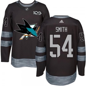 Authentic Youth Givani Smith Black 1917-2017 100th Anniversary Jersey - NHL San Jose Sharks