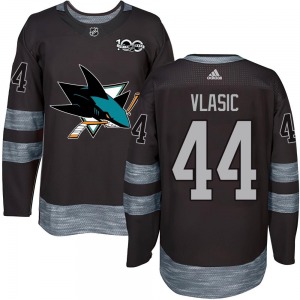 Authentic Youth Marc-Edouard Vlasic Black 1917-2017 100th Anniversary Jersey - NHL San Jose Sharks