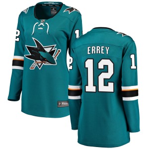 Breakaway Fanatics Branded Women's Bob Errey Teal Home Jersey - NHL San Jose Sharks
