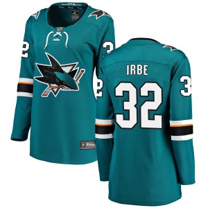 Breakaway Fanatics Branded Women's Arturs Irbe Teal Home Jersey - NHL San Jose Sharks