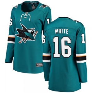 Breakaway Fanatics Branded Women's Colin White White Teal Home Jersey - NHL San Jose Sharks