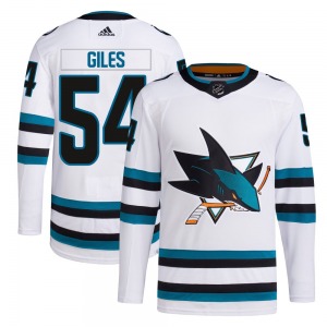 Authentic Adidas Adult Patrick Giles White Away Primegreen Jersey - NHL San Jose Sharks