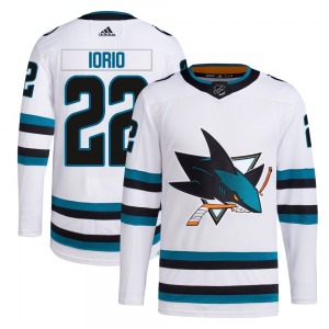Authentic Adidas Adult Vincent Iorio White Away Primegreen Jersey - NHL San Jose Sharks