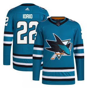 Authentic Adidas Adult Vincent Iorio Teal Home Primegreen Jersey - NHL San Jose Sharks