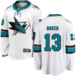 Breakaway Fanatics Branded Youth Jamie Baker White Away Jersey - NHL San Jose Sharks