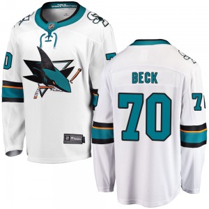 Breakaway Fanatics Branded Youth Noah Beck White Away Jersey - NHL San Jose Sharks
