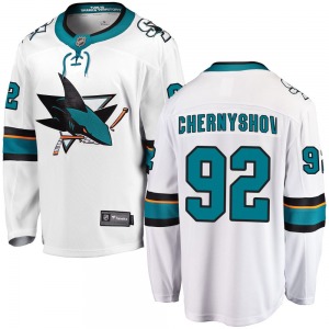 Breakaway Fanatics Branded Youth Igor Chernyshov White Away Jersey - NHL San Jose Sharks