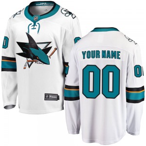 Breakaway Fanatics Branded Youth Custom White Custom Away Jersey - NHL San Jose Sharks