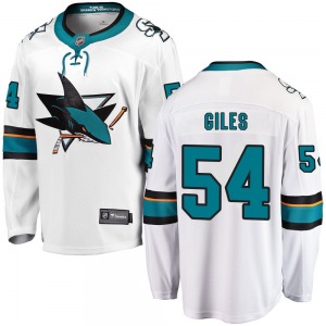 Breakaway Fanatics Branded Youth Patrick Giles White Away Jersey - NHL San Jose Sharks
