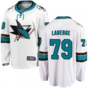 Breakaway Fanatics Branded Youth Samuel Laberge White Away Jersey - NHL San Jose Sharks