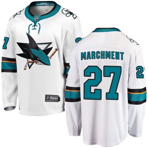 Breakaway Fanatics Branded Youth Bryan Marchment White Away Jersey - NHL San Jose Sharks