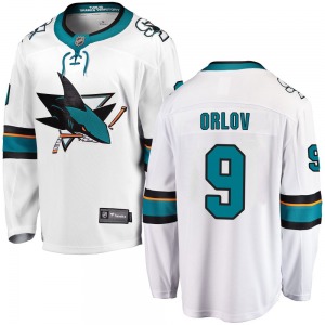 Breakaway Fanatics Branded Youth Dmitry Orlov White Away Jersey - NHL San Jose Sharks