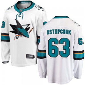 Breakaway Fanatics Branded Youth Zack Ostapchuk White Away Jersey - NHL San Jose Sharks