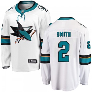 Breakaway Fanatics Branded Youth Will Smith White Away Jersey - NHL San Jose Sharks